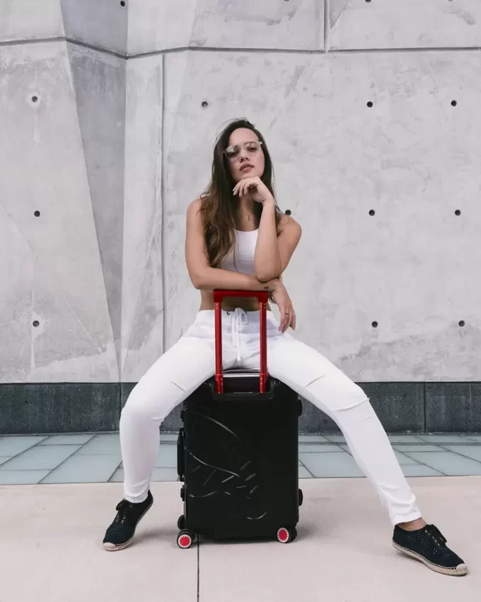 BAGAGLIO A MANO RIGIDO NERO SHARKITECTURE STAMPATO