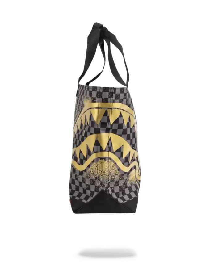 BORSA A TRACOLLA CON STENCIL ORO SHARKS IN PARIS BORSA A TRACOLLA CON STENCIL ORO SHARKS IN PARIS