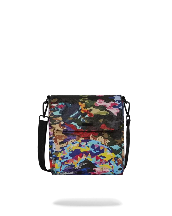 BORSA A TRACOLLA MESSENGER MIMETICA A FETTE E DADINI