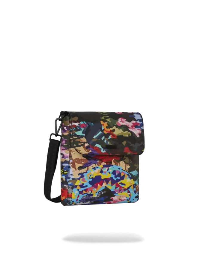 BORSA A TRACOLLA MESSENGER MIMETICA A FETTE E DADINI