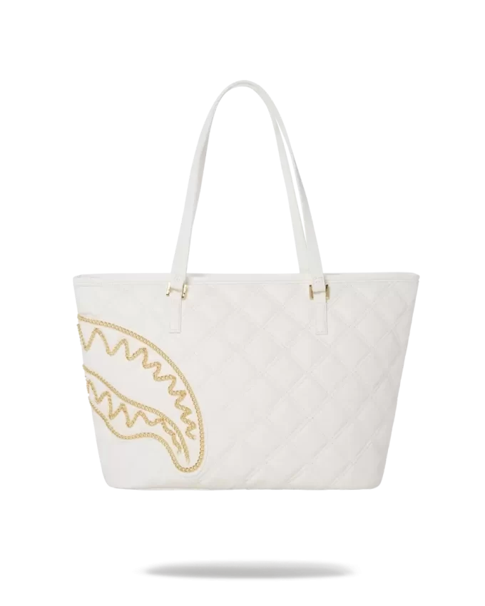 BORSA CON CATENA IN ORO RIVIERA LE BLANC