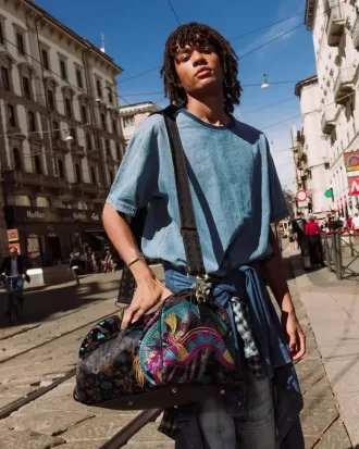 BORSA CON DRAGHI RICAMATI