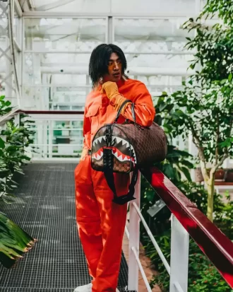 BORSA DA VIAGGIO CON SQUALI E TESCHI