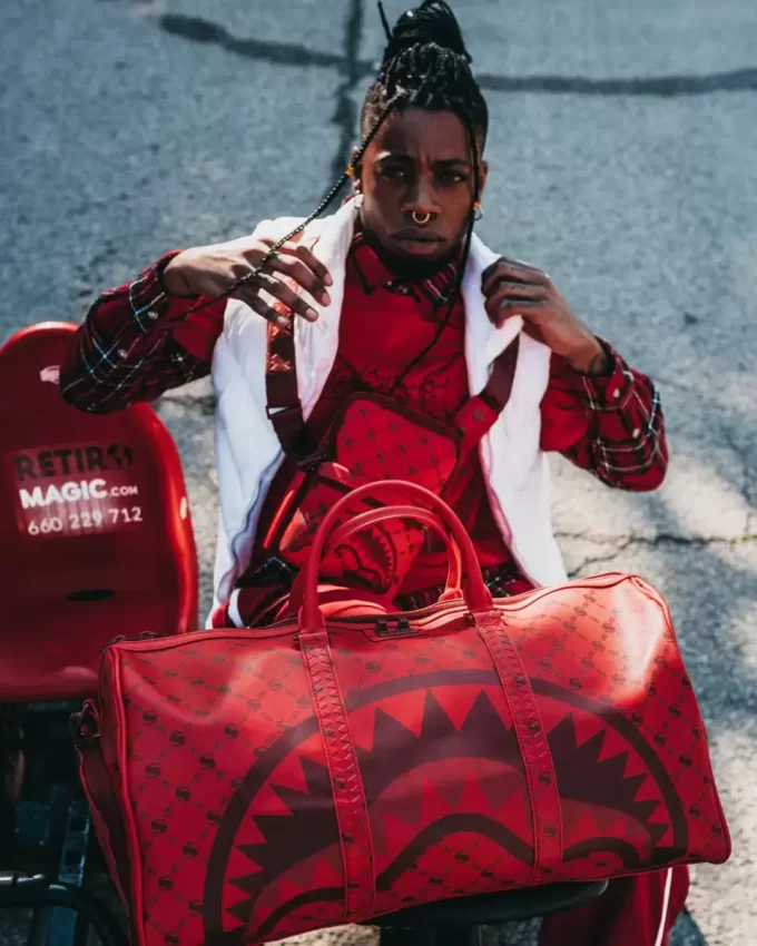 BORSA DA VIAGGIO IN MATTONI CON MOTIVO A SOLDI