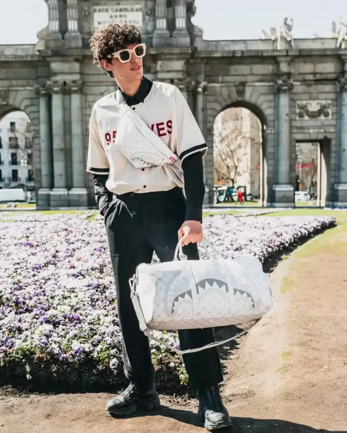 BORSA A TRACOLLA SAVVY CON MOTIVO A DENARO IN POLVERE