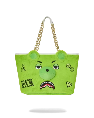 BORSA MONEYBEAR IN PELUCHE (VERDE)