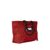 BORSA ROSSA CON LABBRA DI LEOPARDO