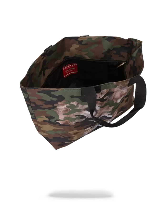 BORSA TOTE CON MOTIVO MIMETICO LEONE BORSA TOTE CON MOTIVO MIMETICO LEONE