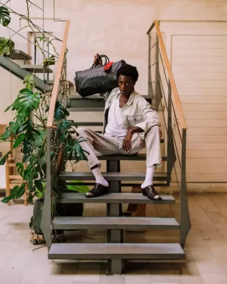 Borsone a quadri anti-goccia con stampa post-sbornia