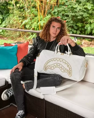 BORSONE DA SQUALO CON CATENA ORO RIVIERA LE BLANC