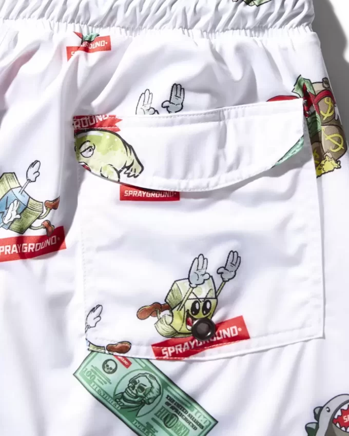 COSTUME DA BAGNO CORTO ALL-IN PATCH (BIANCO)