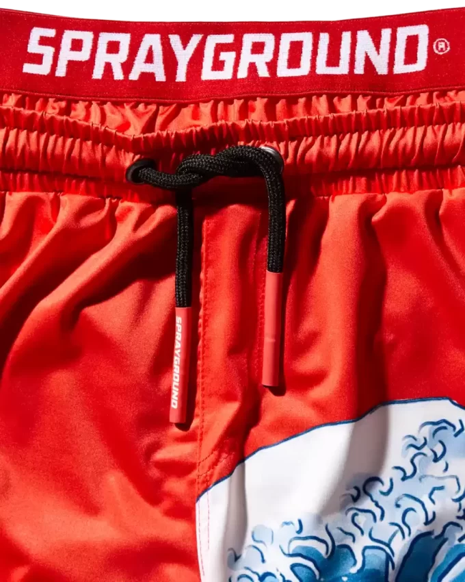 COSTUME DA BAGNO JAPAN WAVE PER BAMBINI (ROSSO)