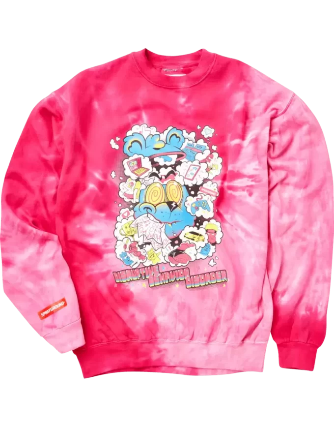 DISTURBO COMPORTAMENTALE DISTRUTTIVO CREW TIE DYE ROSA