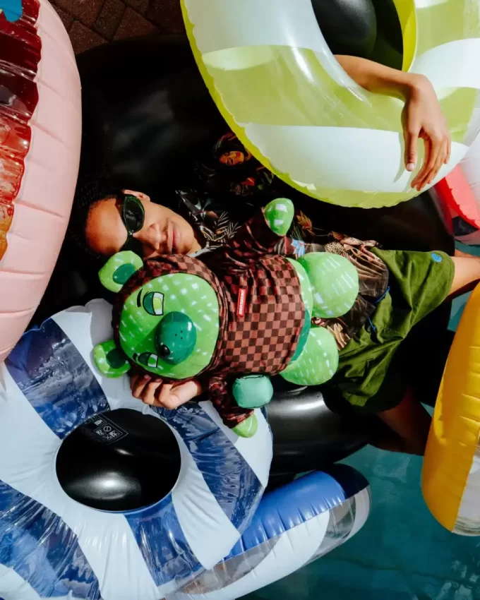 FELPA CON CAPPUCCIO SHARKS IN PARIS FADE AWAY ZAINO MONEYBEAR TEDDYBEAR