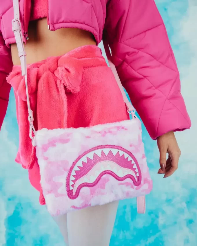 FURRROCIOUS IN ROSA CROSSOVER CLUTCH