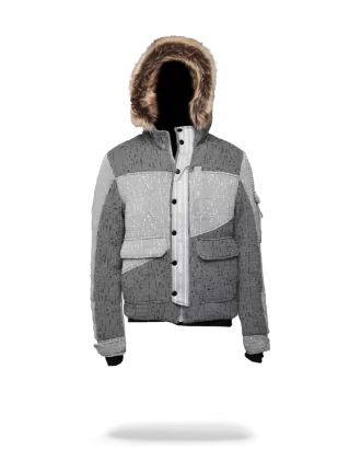 GIACCA CHOPPER IN MAGLIA A RIGHE GIAPPONESI