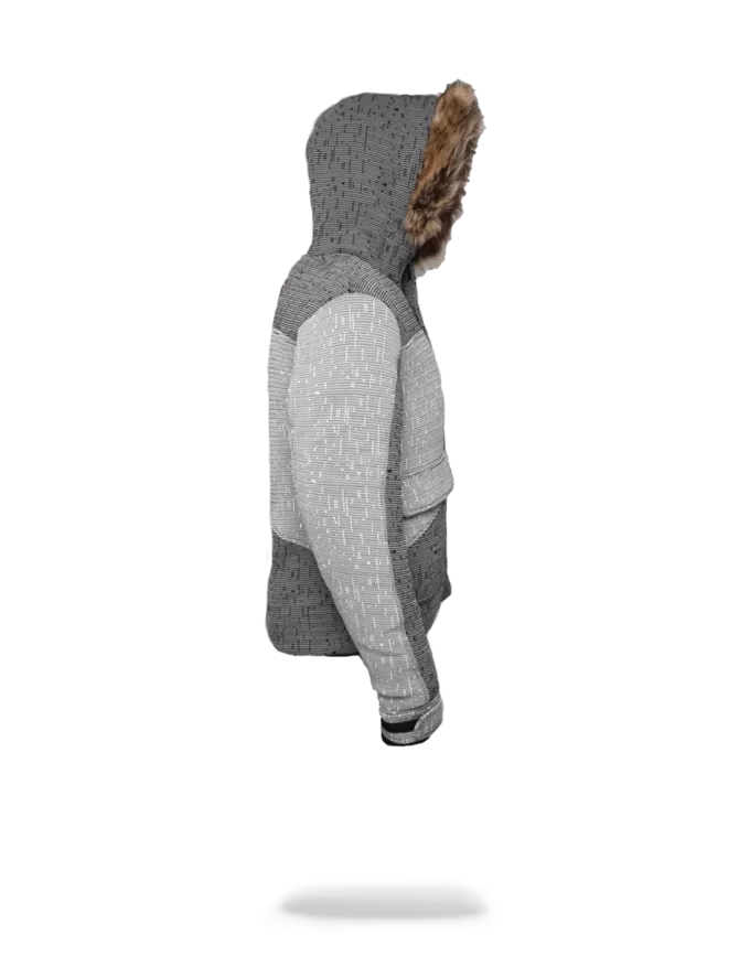 GIACCA CHOPPER IN MAGLIA A RIGHE GIAPPONESI