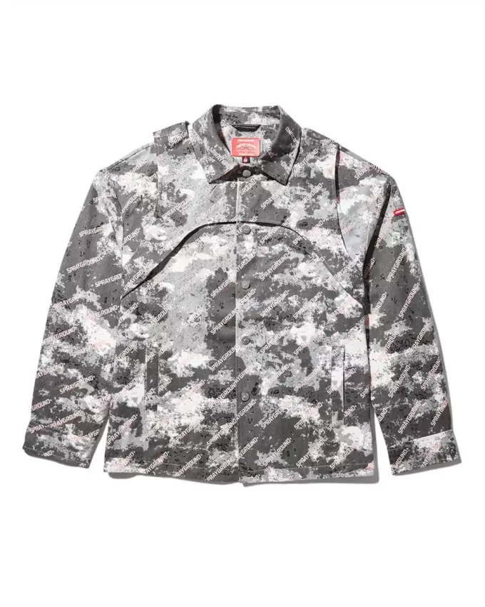 GIACCA CON DOPPIO CARRELLO E BOTTONI A PRESSIONE (GRIGIO)