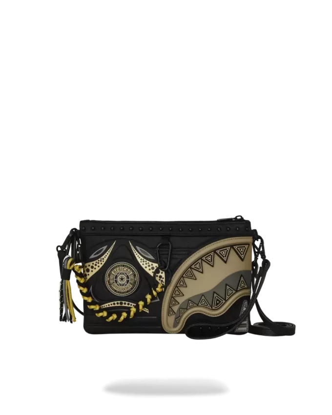 IA AFRICAN INTELLIGENCE SHARKS OF THE GOLD OCEAN CROSSOVER CLUTCH – COLLABORAZIONE SANDFLOWER
