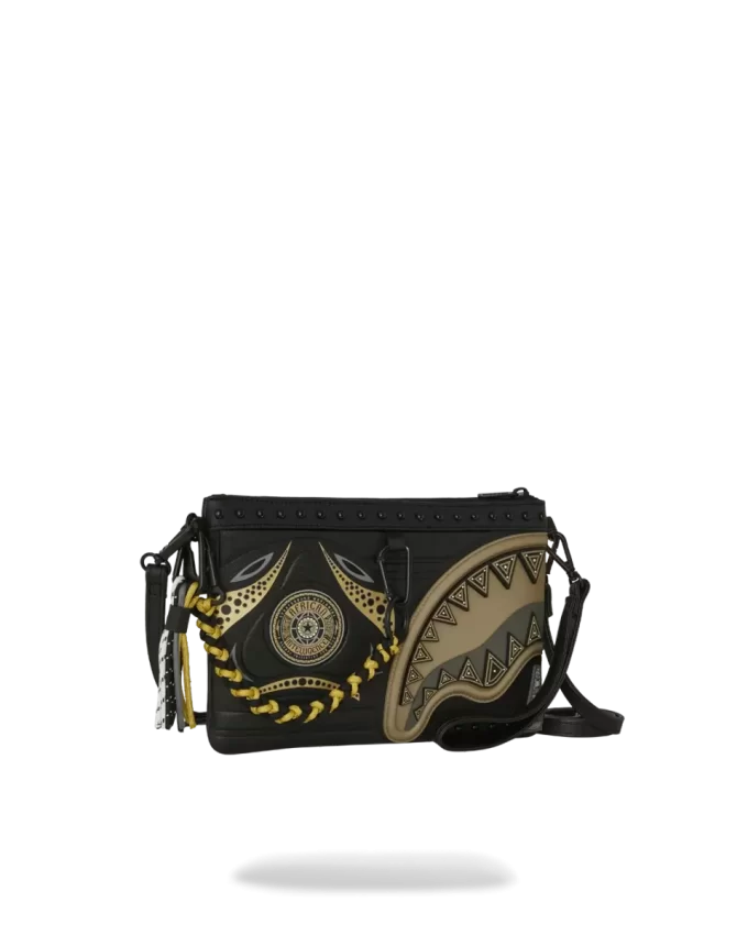 IA AFRICAN INTELLIGENCE SHARKS OF THE GOLD OCEAN CROSSOVER CLUTCH – COLLABORAZIONE SANDFLOWER