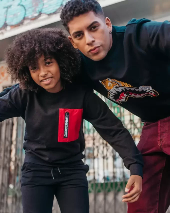 MAGLIA NERA TIGER GIOVANE