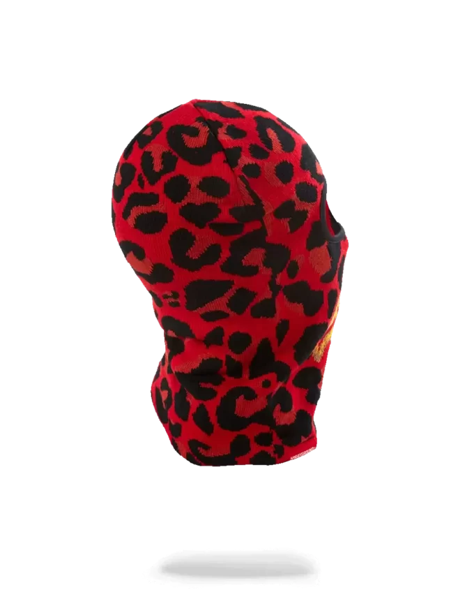 MASCHERA DA PASSEGGIO RED LEOPARD GOLD SHARK MOUTH