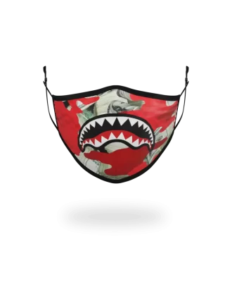 MASCHERINA ADATTABILE ADULT MONEY CAMO (ROSSA)