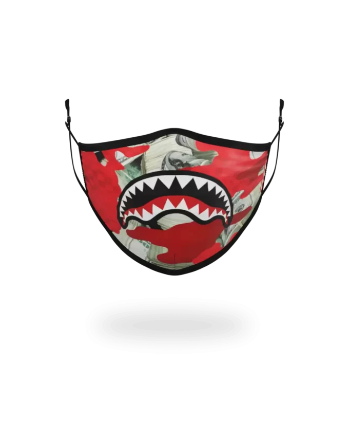 MASCHERINA ADATTABILE ADULT MONEY CAMO (ROSSA) MASCHERINA ADATTABILE ADULT MONEY CAMO (ROSSA)