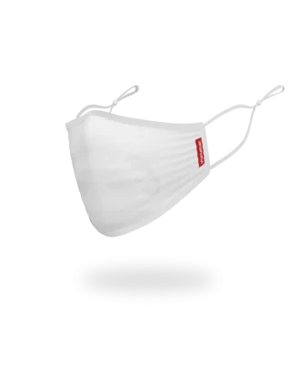 MASCHERINA ADATTABILE PER ADULTI CON SQUALO BIANCO SU BIANCO