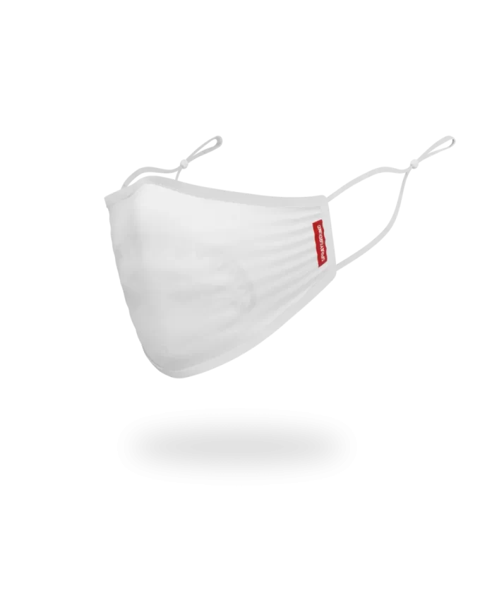 MASCHERINA ADATTABILE PER ADULTI CON SQUALO BIANCO SU BIANCO MASCHERINA ADATTABILE PER ADULTI CON SQUALO BIANCO SU BIANCO