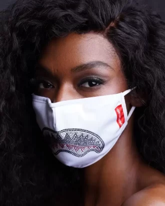 MASCHERINA IN POLIESTERE TRINITY DIAMOND SHARK (BIANCO)