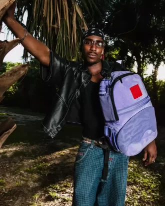 NOOO!!! UNO ZAINO REVERSIBILE – DA VELOUR VIOLA A ZAINO ORIGINALE SHARKS IN PARIS