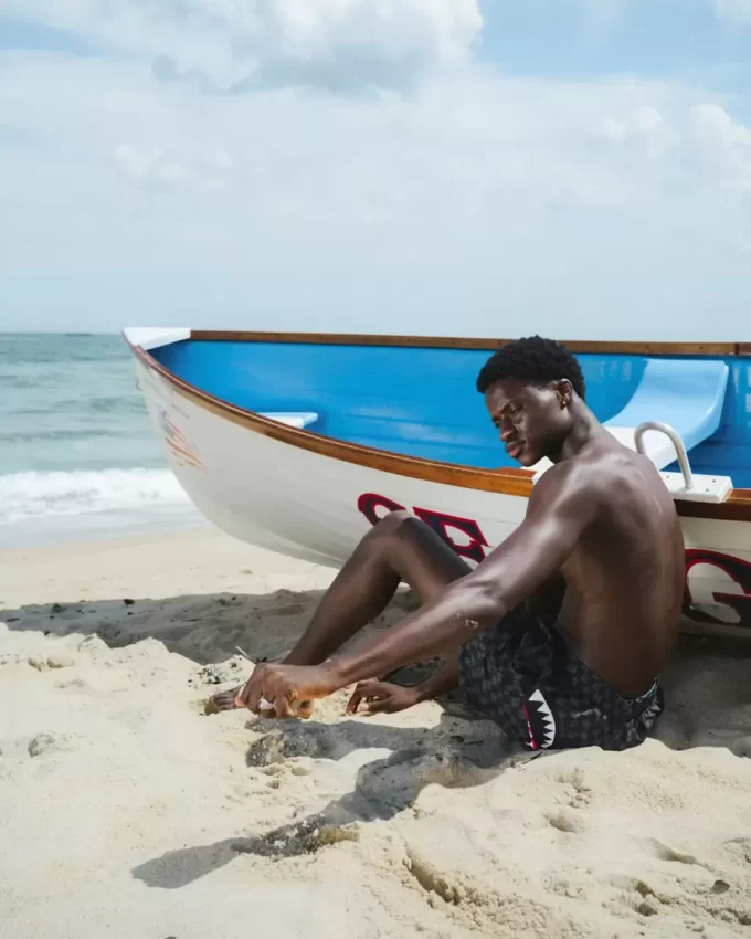 PANTALONCINI DA BAGNO A QUADRI DRIP