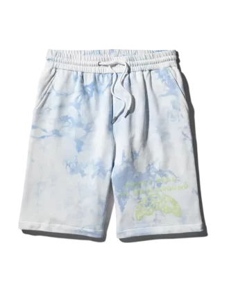 PANTALONCINI IN MAGLIA TIE DYE (BLU)