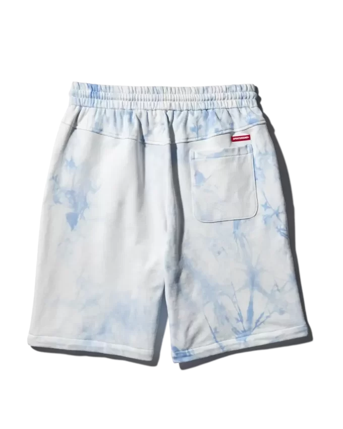 PANTALONCINI IN MAGLIA TIE DYE (BLU)