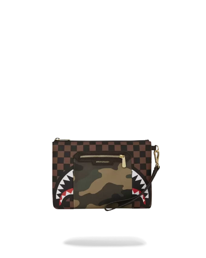 POCHETTE CROSSOVER SHARKS IN PARIS CON TASCA ESTERNA CON ZIP ORO