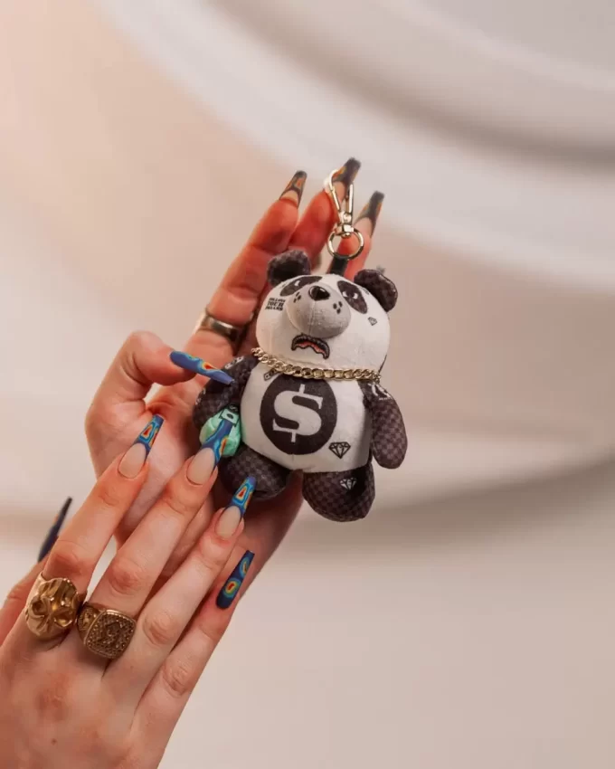 PORTACHIAVI CON MASCHERA DA SCI PANDA E ORSO