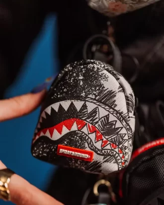 PORTACHIAVI CON ZAINO A QUADRI E SCRIBBLE DRIBBLE