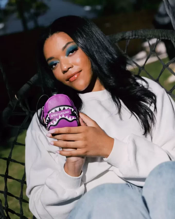 PORTACHIAVI CON ZAINO VIOLA CON LOGO SMASH