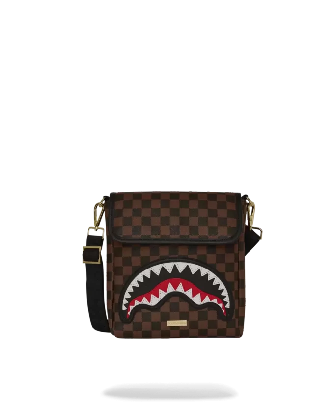 SQUALI DENTI DI SEGA NELLA BORSA MESSENGER DI PARIGI