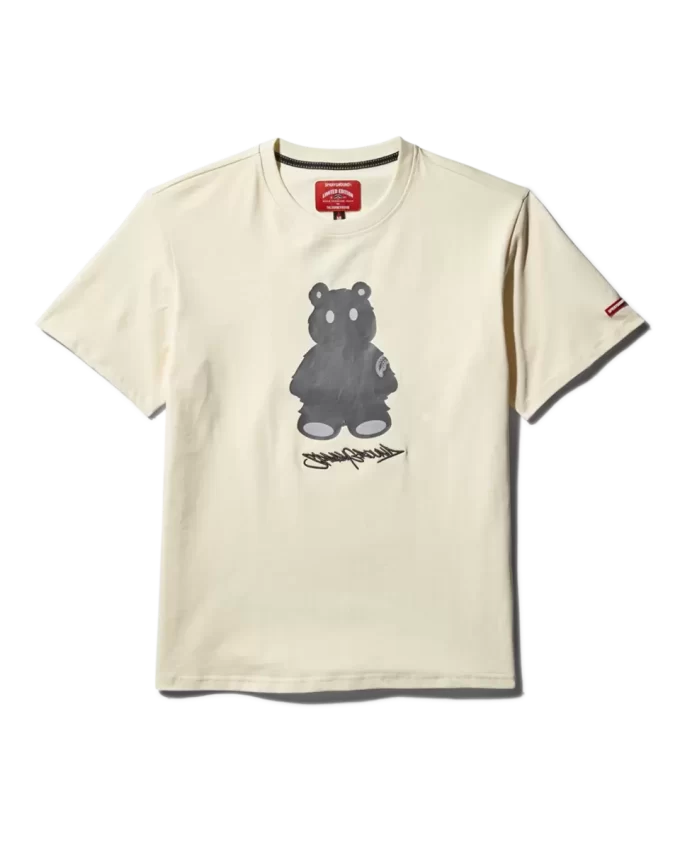 T-SHIRT A MANICA CORTA CON GRAFICA MONEY BEAR (ALBICOCCA)