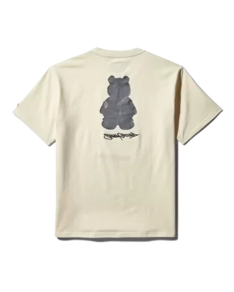 T-SHIRT A MANICA CORTA CON GRAFICA MONEY BEAR (ALBICOCCA)