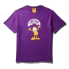 T-SHIRT CON STAMPA GARFIELD SHARKMOUTH (VIOLA)