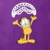 T-SHIRT CON STAMPA GARFIELD SHARKMOUTH (VIOLA)