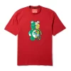 T-SHIRT ROSSA CON ORSO ANATOMICO GIOVANILE