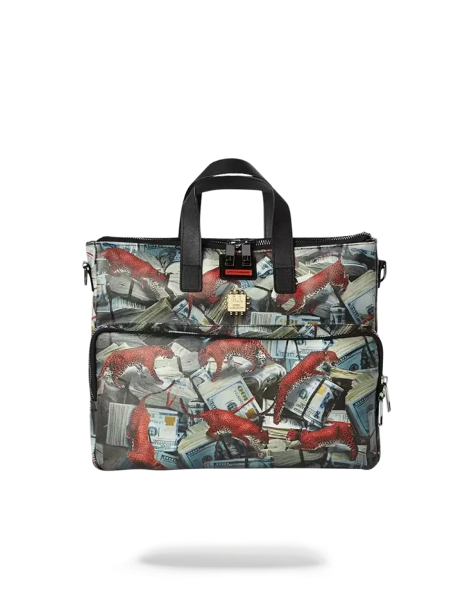 VALIGETTA DA VIAGGIO PORTA SOLDI LEOPARDO ROSSO