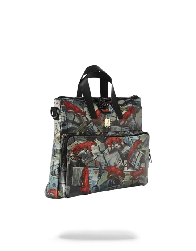 VALIGETTA DA VIAGGIO PORTA SOLDI LEOPARDO ROSSO