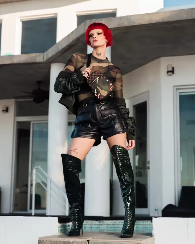 ZAINO A TRACOLLA SHARKS IN PARIS CON TASCA ESTERNA CON ZIP ORO