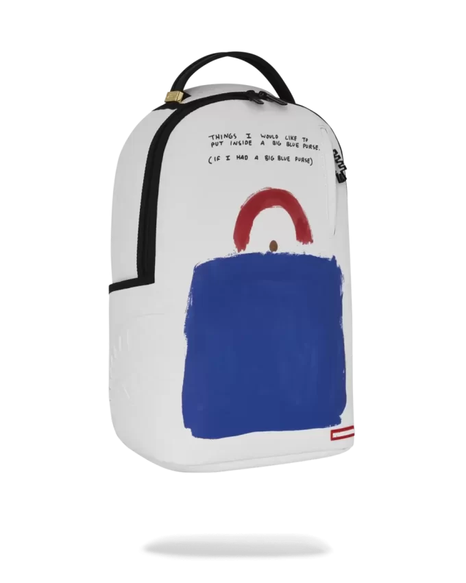 ZAINO ARTISTICO CON BORSA BLU GRANDE DI KEITH HARING