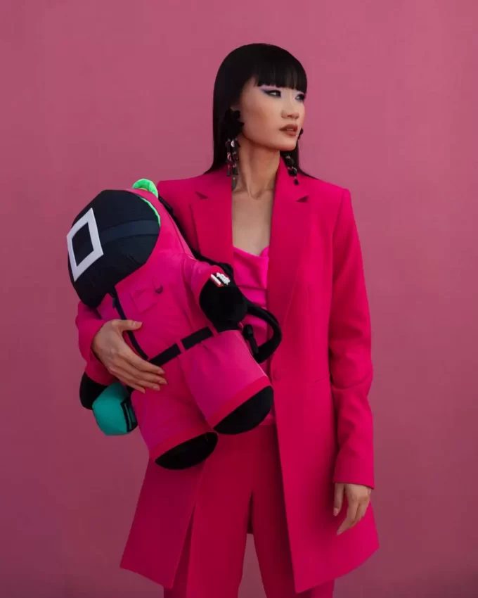 ZAINO CON ORSO ROSA SQUID GAME COLLAB